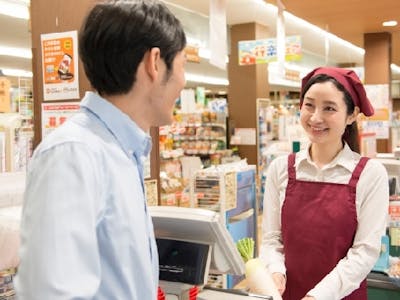 スーパーマーケットでのレジ業務♪上田市中野の求人画像