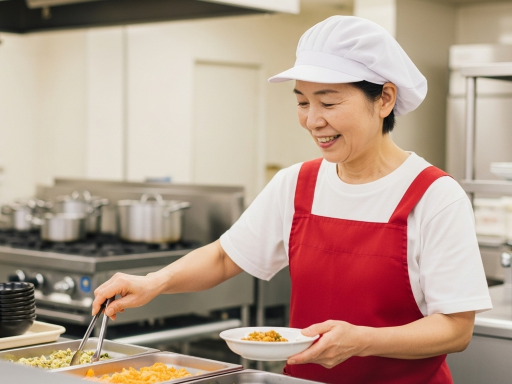 社員寮の食事盛付＆食器洗浄スタッフ◆夜のみ（17：30～22：3...