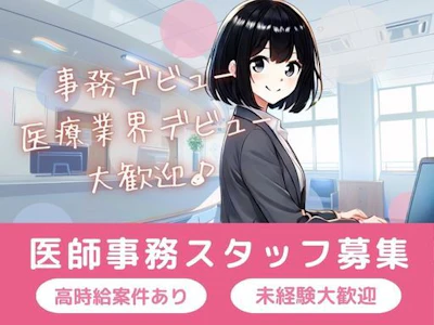 主婦(夫)歓迎の病院にてドクターサポート業務