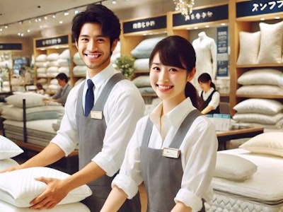 主婦(夫)歓迎のショッピングセンター内の寝具専門店での接客…