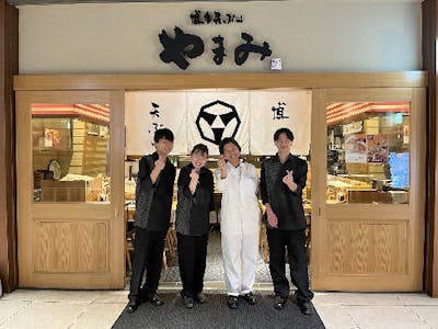 天ぷら店でのホールスタッフ