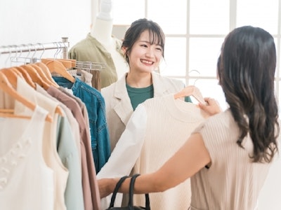 ブランクOKの（鹿児島中央駅エリア）アパレルショップでの販売