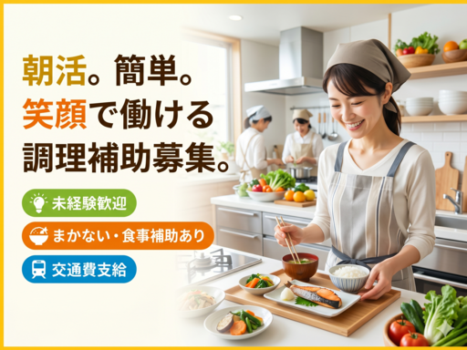 【週2日～OK♪無資格未経験歓迎】簡単調理のお仕事／安心のサポー...